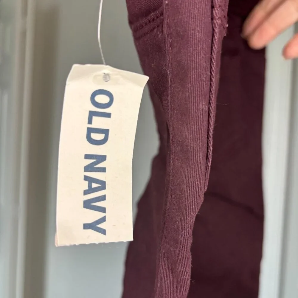 OLD NAVY NEW Jeggings Baby FGirl 18-24 Months Burgundy Stretch Elastic